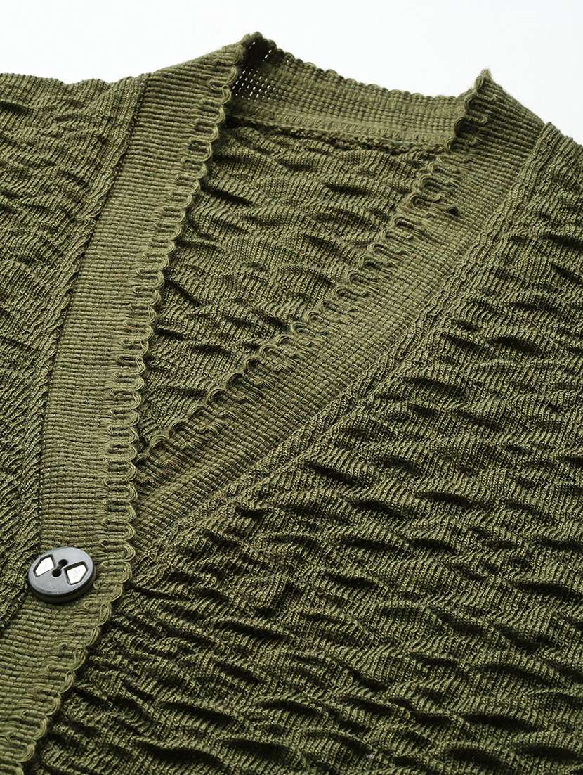 women self designed sleeveless cardigan - 22086538 -  Standard Image - 4