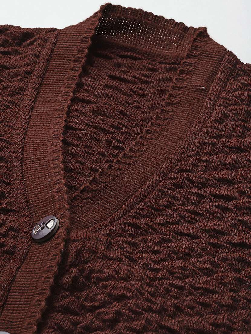 women self designed sleeveless cardigan - 22086540 -  Standard Image - 4