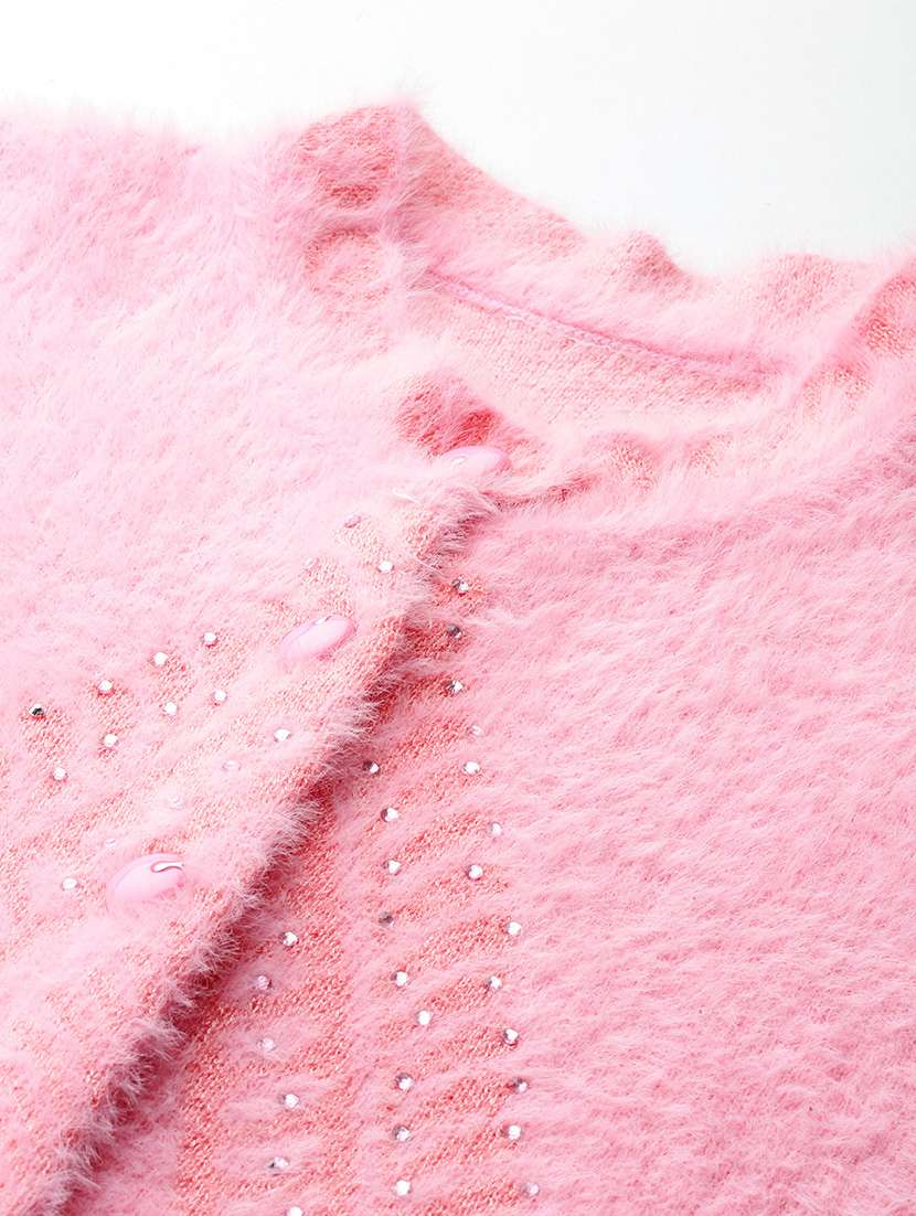 women self designed sleeveless cardigan - 22086548 -  Standard Image - 4