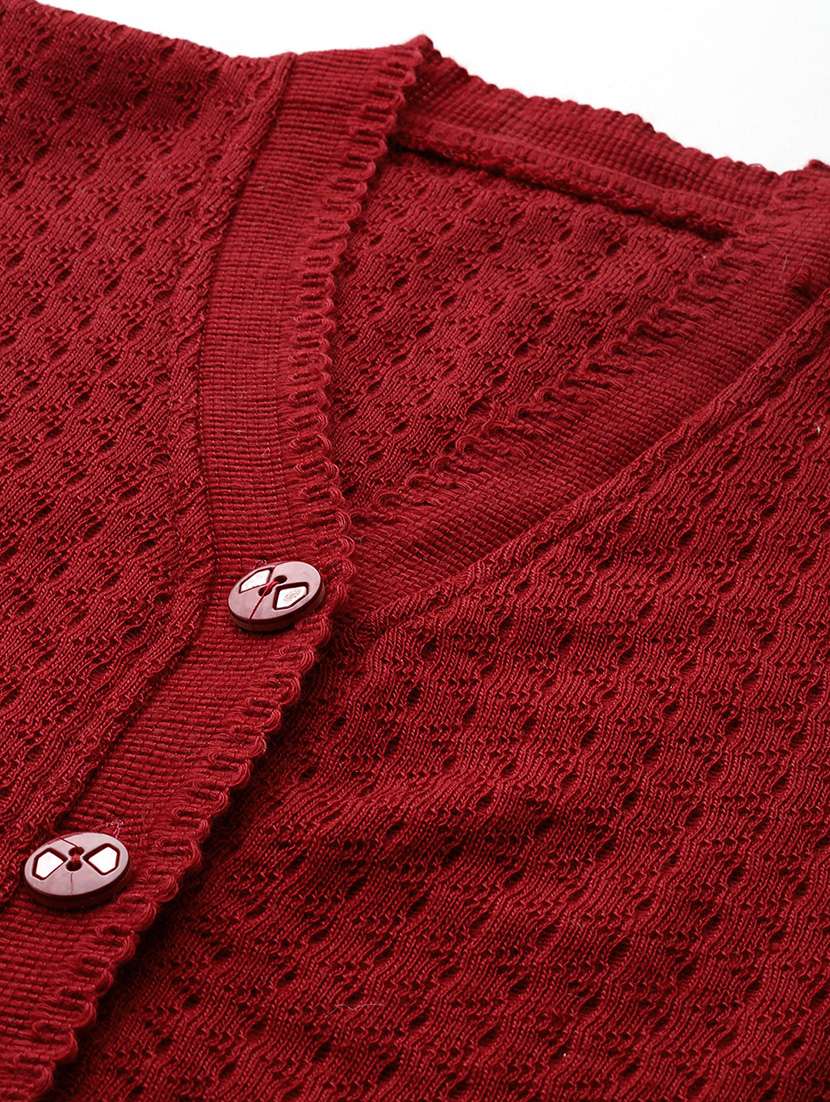 women self designed sleeveless cardigan - 22086552 -  Standard Image - 4