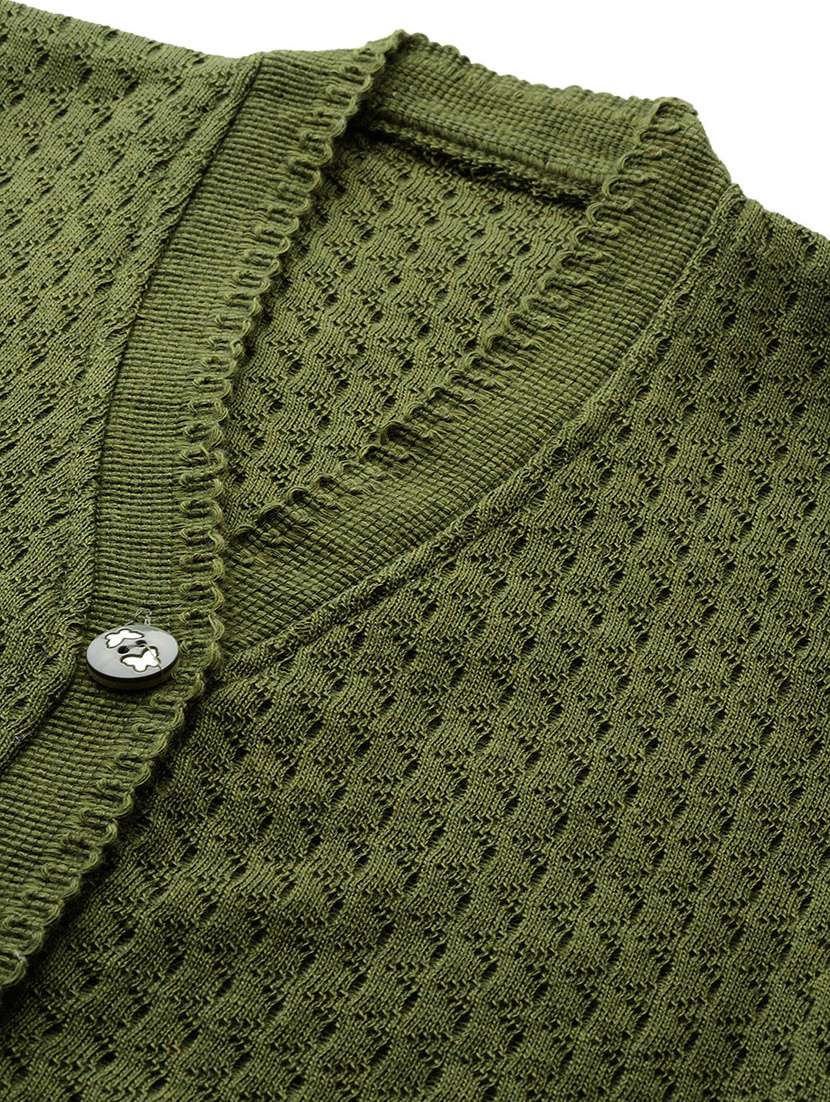 women self designed sleeveless cardigan - 22086555 - Standard Image - 4