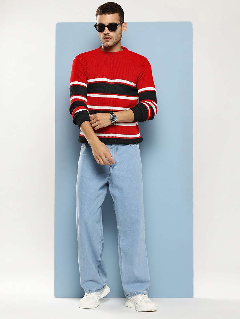 men striped long sleeve regular fit pullover  - 22086570 -  Standard Image - 4