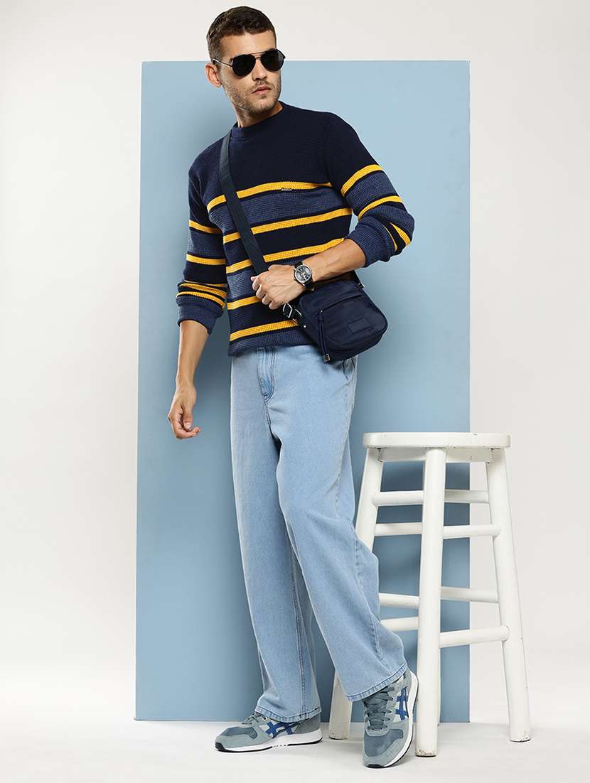 men striped long sleeve regular fit pullover  - 22086571 -  Standard Image - 4