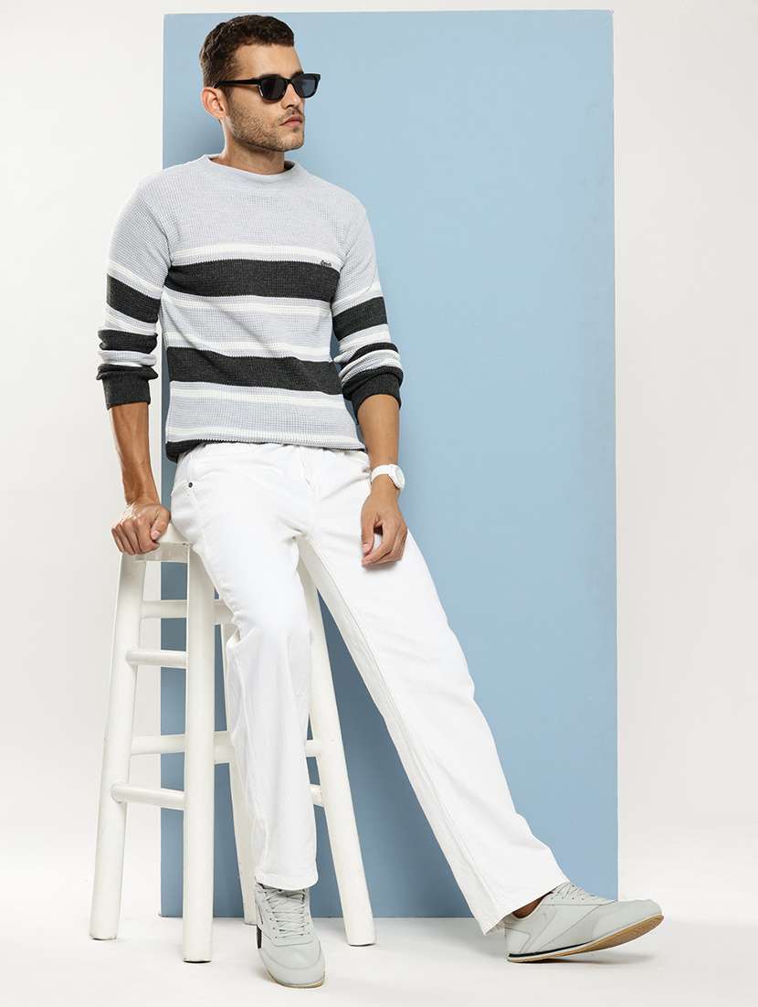 men striped long sleeve regular fit pullover  - 22086572 -  Standard Image - 4