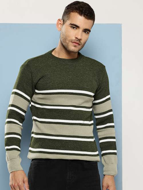 men striped long sleeve regular fit pullover  - 22086573 -  Standard Image - 0