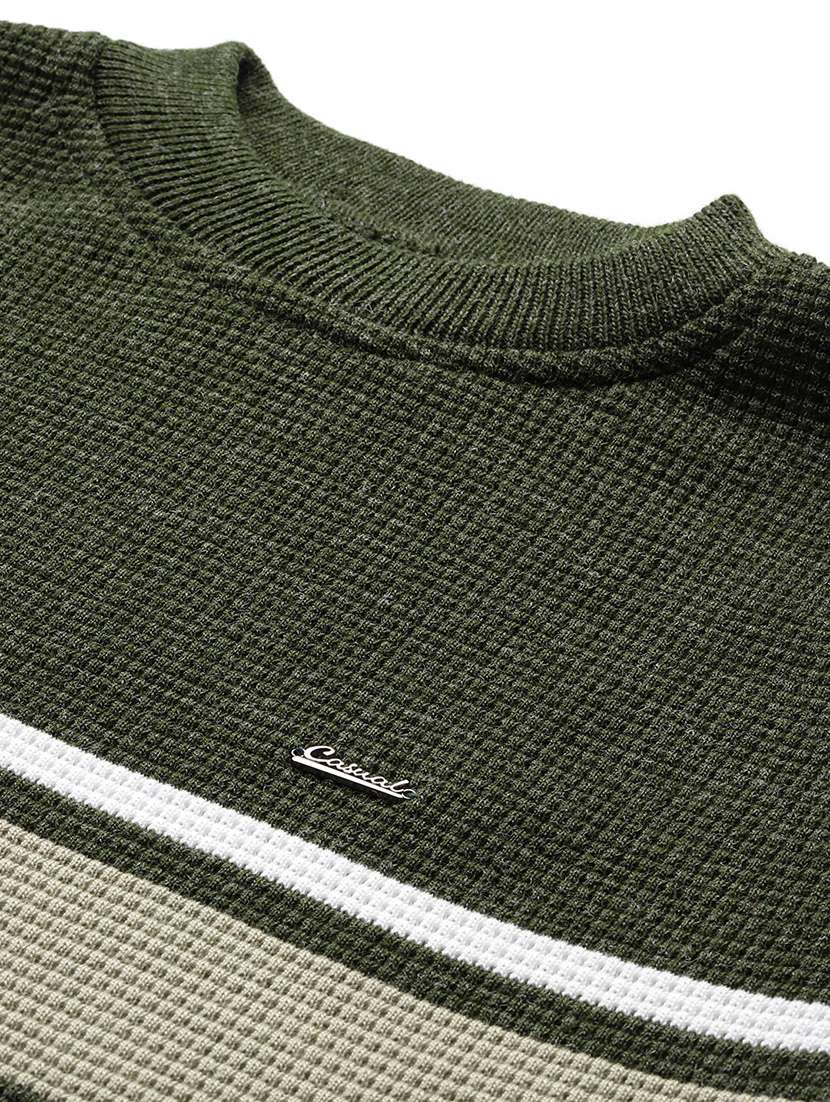 men striped long sleeve regular fit pullover  - 22086573 -  Standard Image - 4