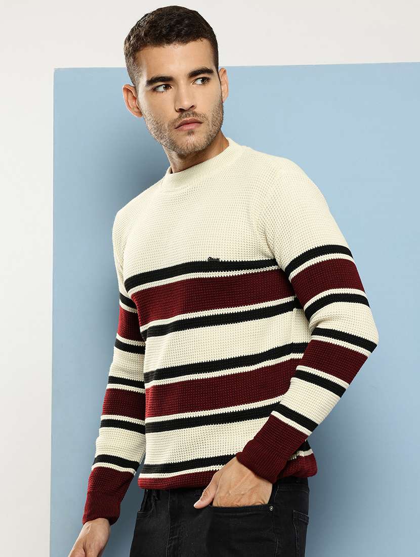 men striped long sleeve regular fit pullover  - 22086574 -  Standard Image - 1