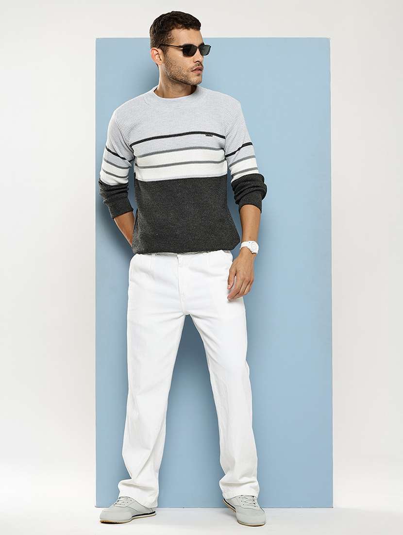 men striped long sleeve regular fit pullover  - 22086575 -  Standard Image - 4