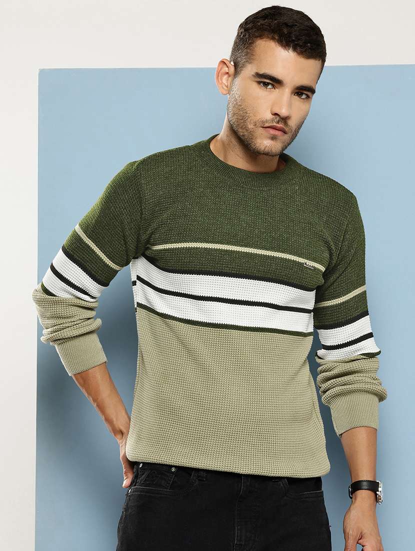 men striped long sleeve regular fit pullover  - 22086576 -  Standard Image - 1