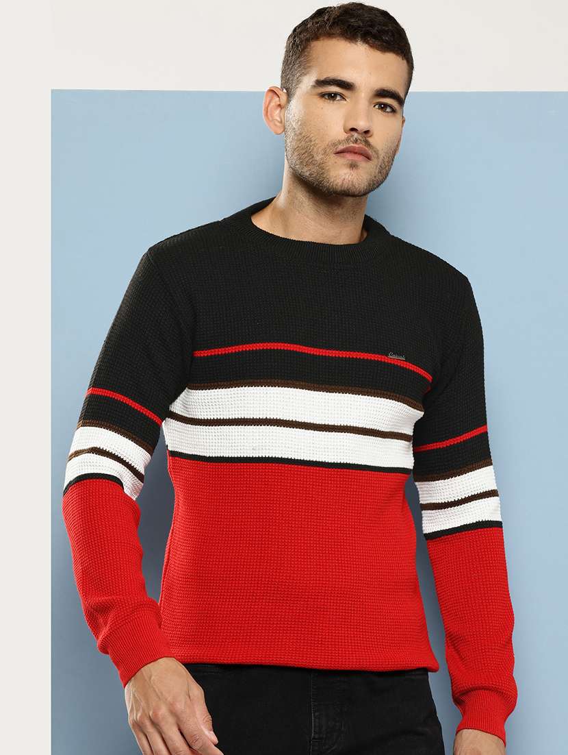 men striped long sleeve regular fit pullover  - 22086578 -  Standard Image - 1