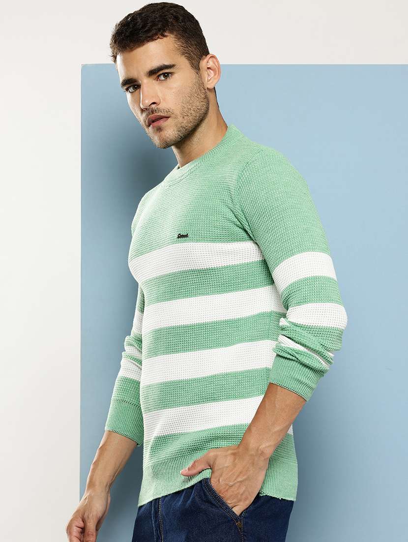 men striped long sleeve regular fit pullover  - 22086582 -  Standard Image - 1