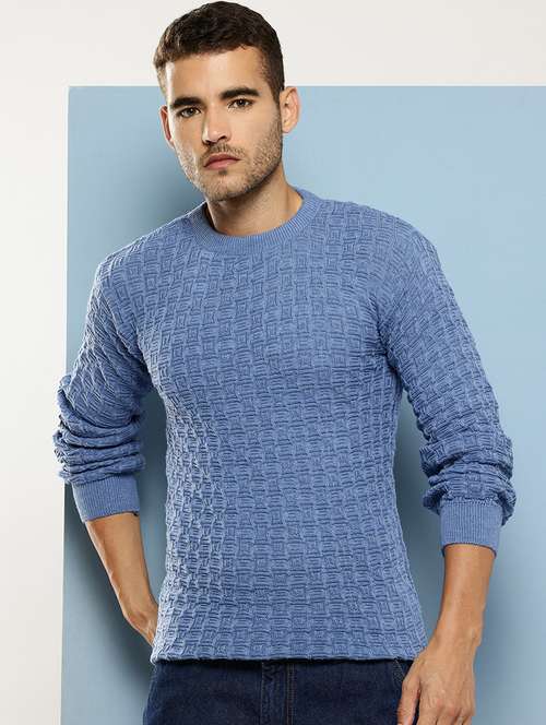 men self design long sleeve regular fit pullover  - 22086586 -  Standard Image - 0