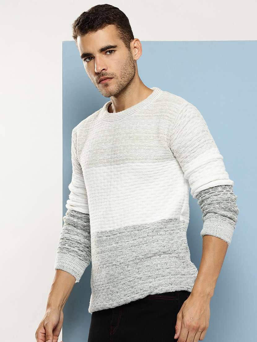 men self design long sleeve regular fit pullover  - 22086590 -  Standard Image - 1