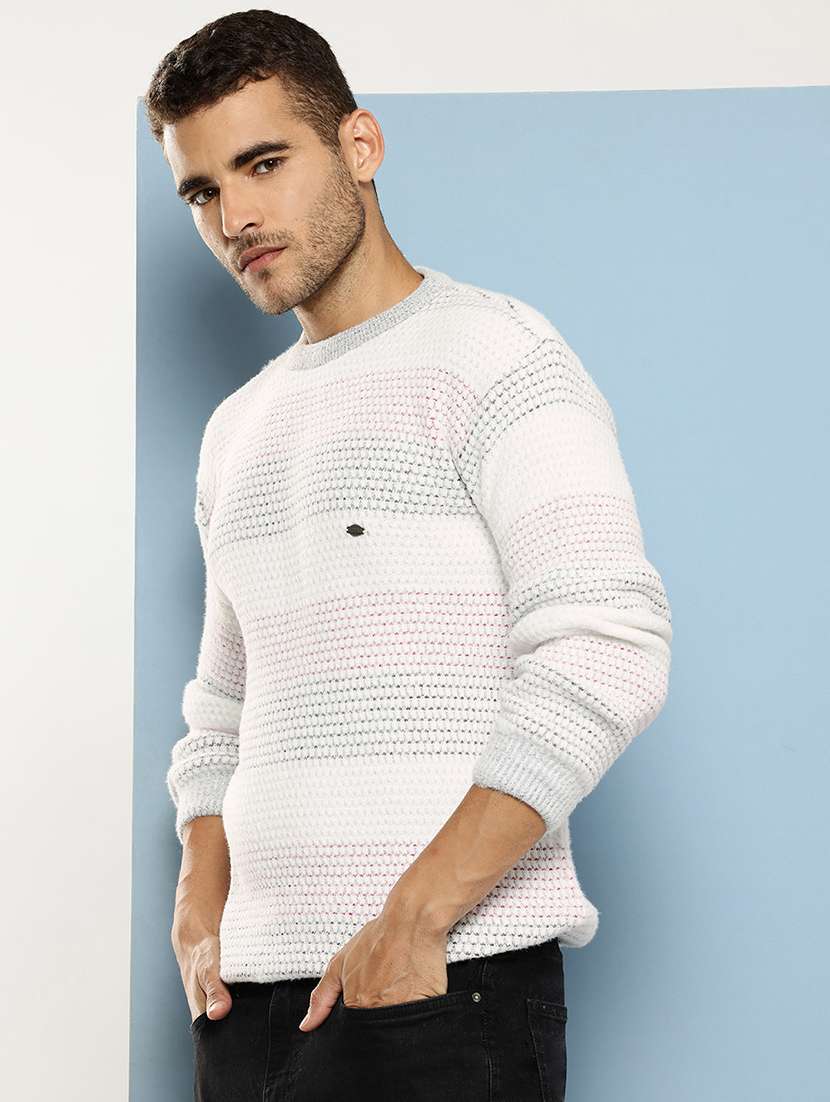 men self design long sleeve regular fit pullover  - 22086593 -  Standard Image - 1