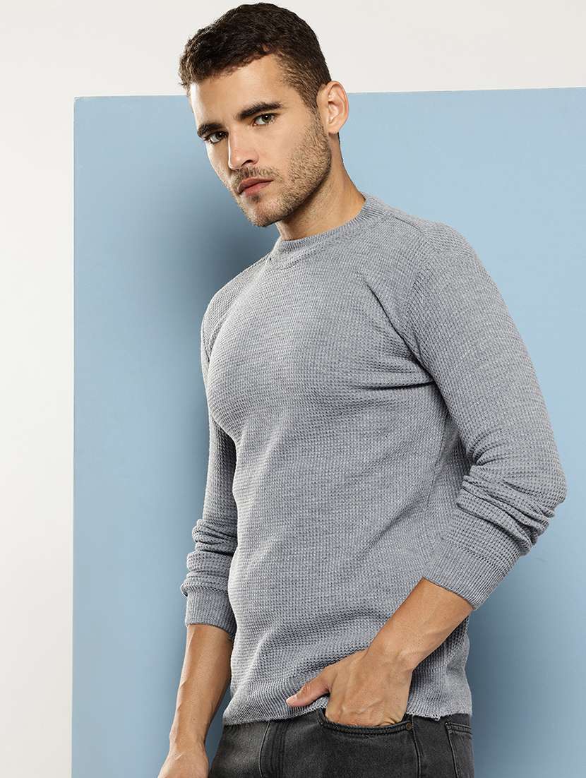 men self design long sleeve regular fit pullover  - 22086600 -  Standard Image - 1