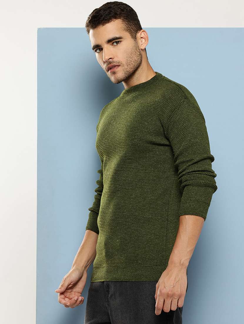 men self design long sleeve regular fit pullover  - 22086601 -  Standard Image - 1
