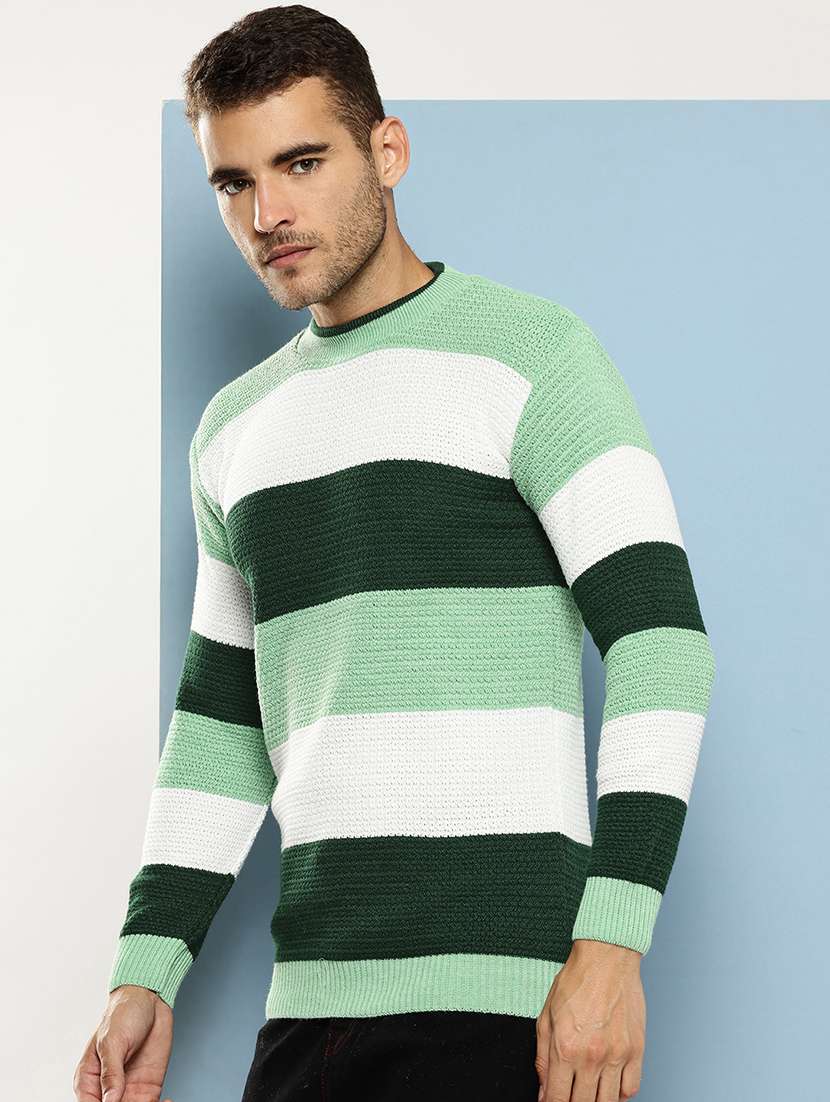 men striped long sleeve regular fit pullover  - 22086605 -  Standard Image - 1