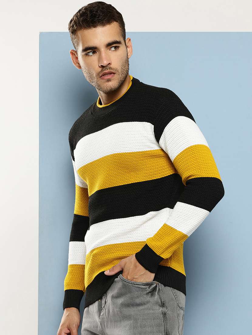 men striped long sleeve regular fit pullover  - 22086606 -  Standard Image - 1