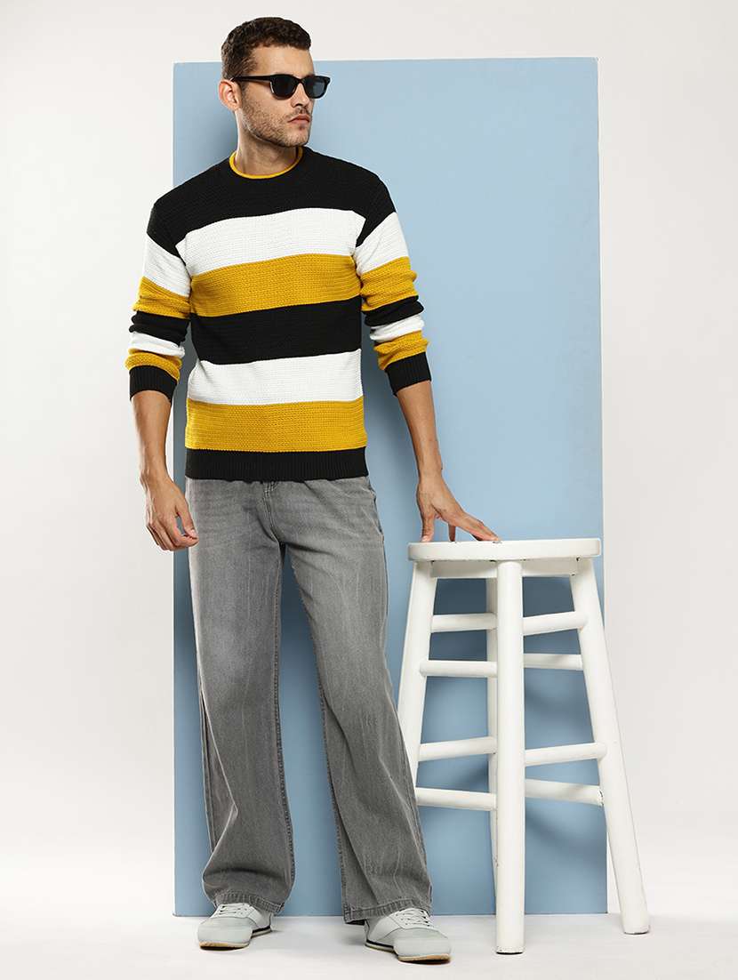 men striped long sleeve regular fit pullover  - 22086606 -  Standard Image - 4