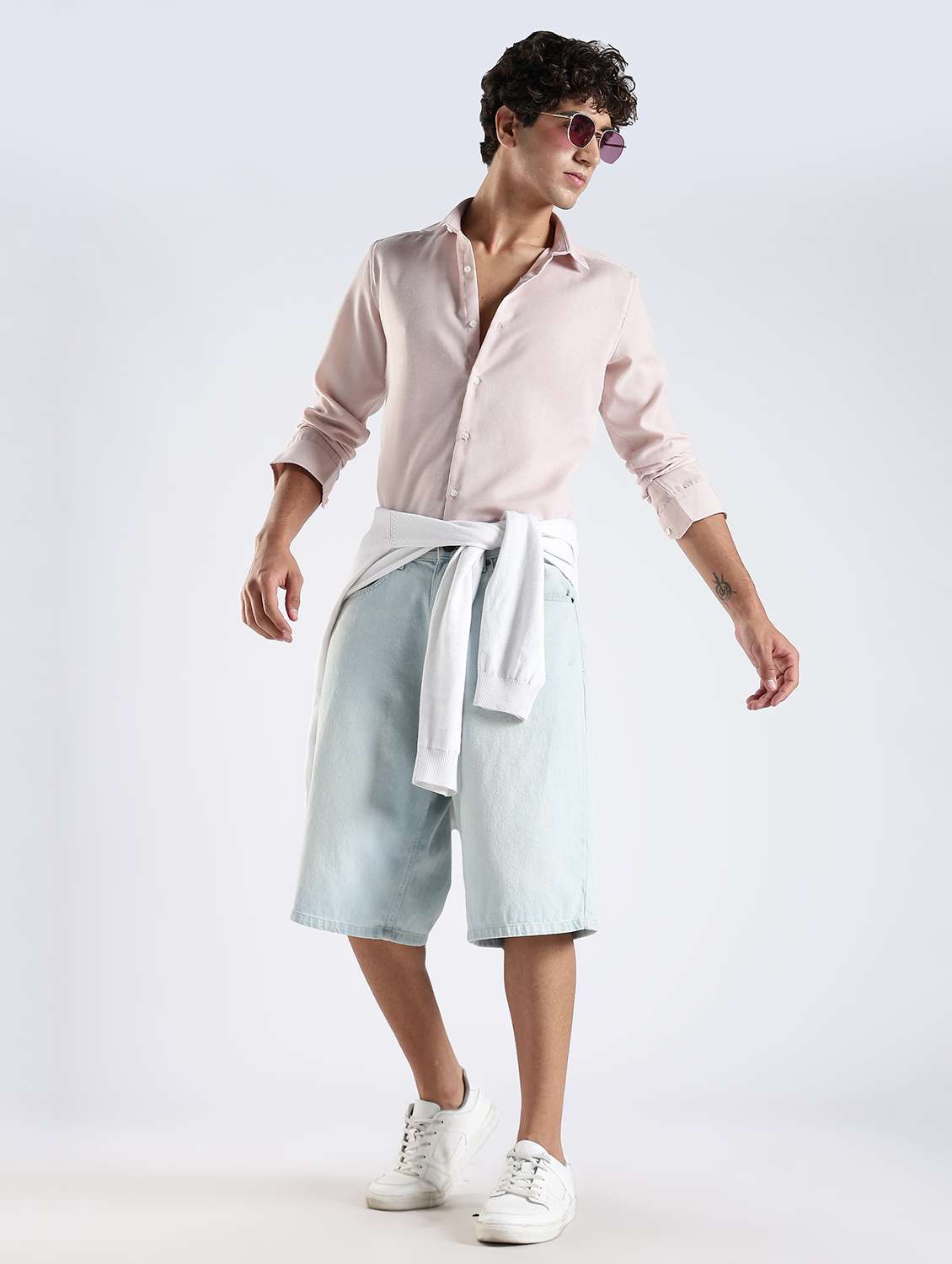 men solid long sleeve slim fit casual shirt - 22086623 - Standard Image - 4