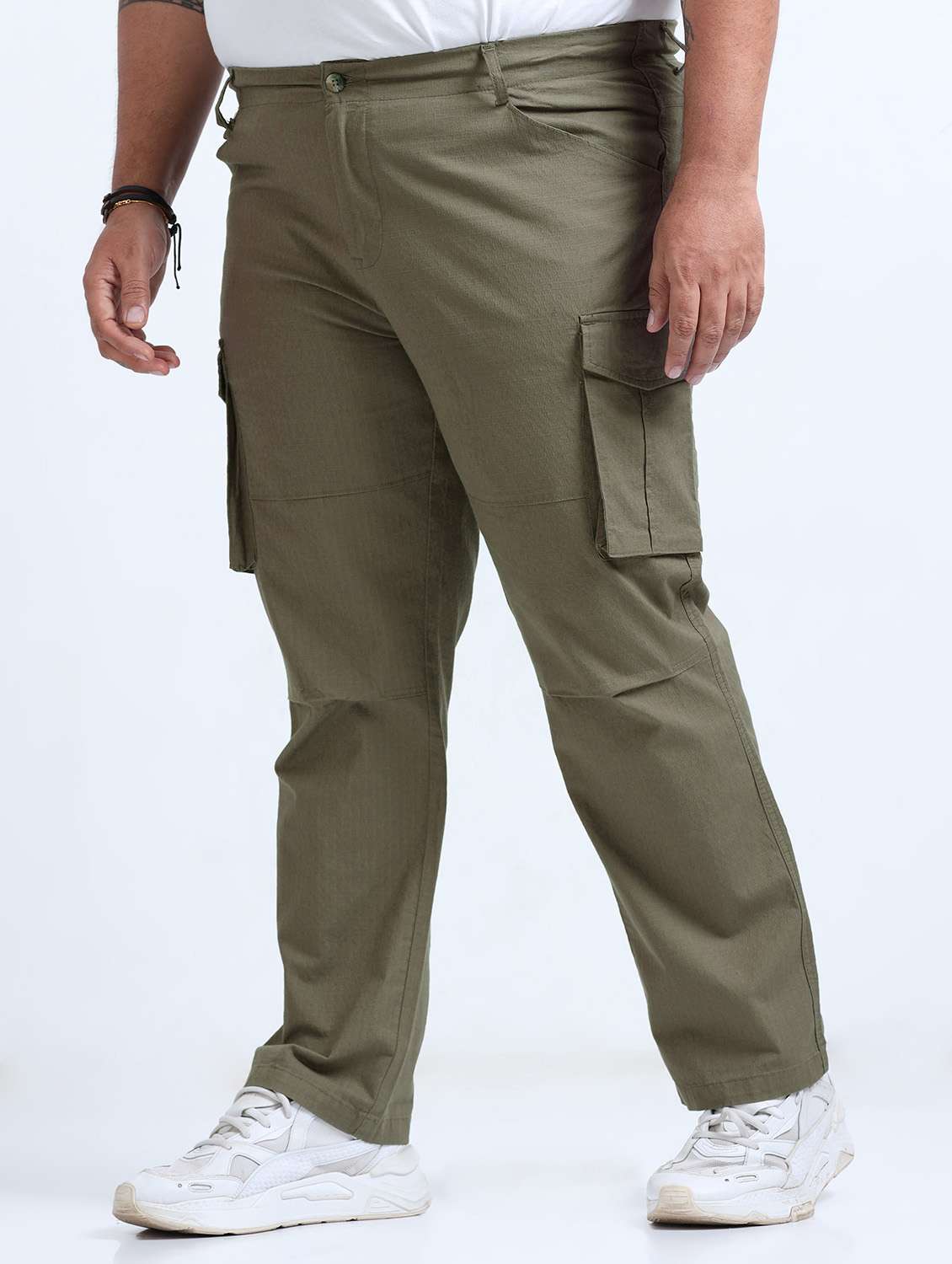 olive cotton cargos - 22086651 - Standard Image - 1