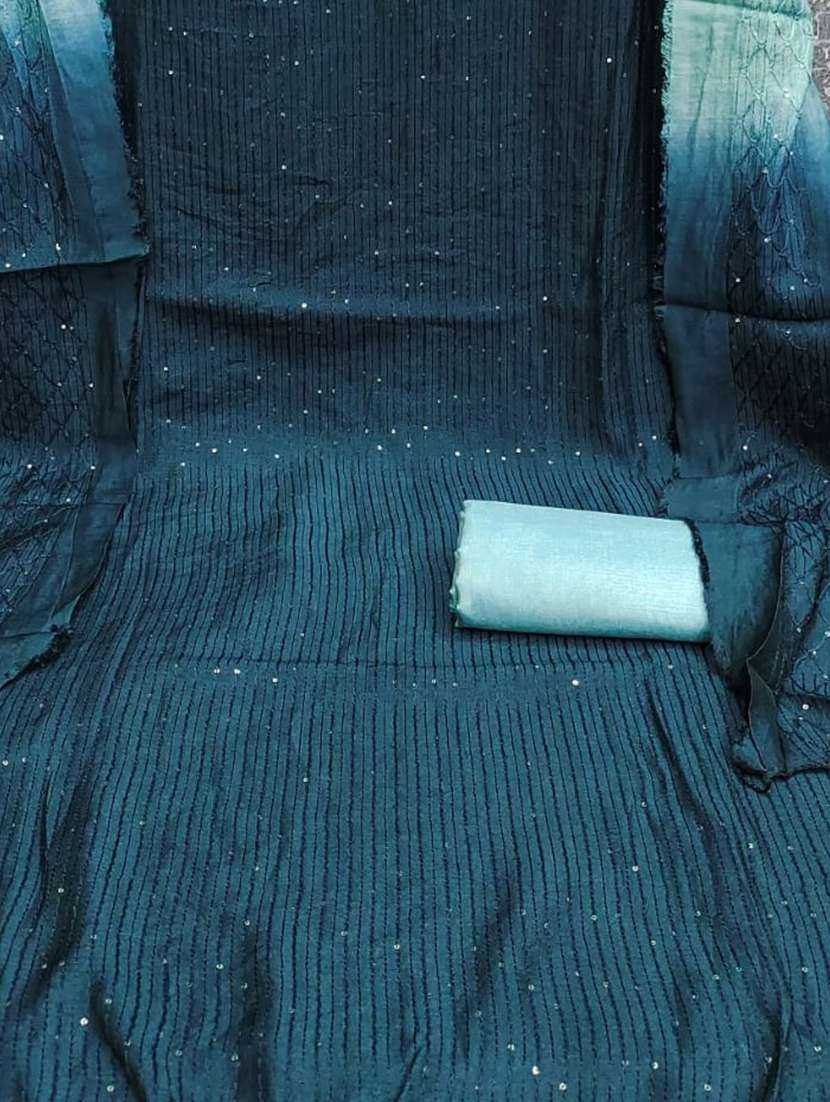 women solid wiith work embroidered unstitched suit set - 22086685 -  Standard Image - 1