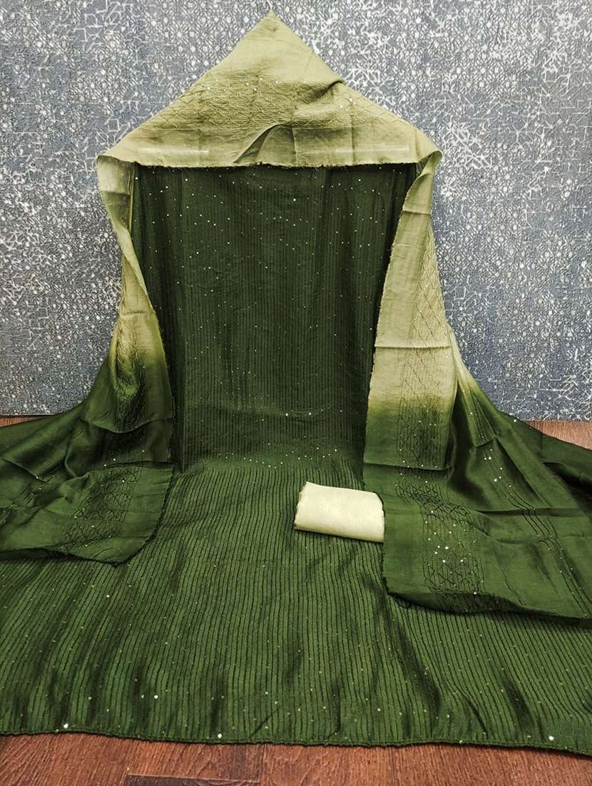 women solid wiith work embroidered unstitched suit set - 22086686 -  Standard Image - 1