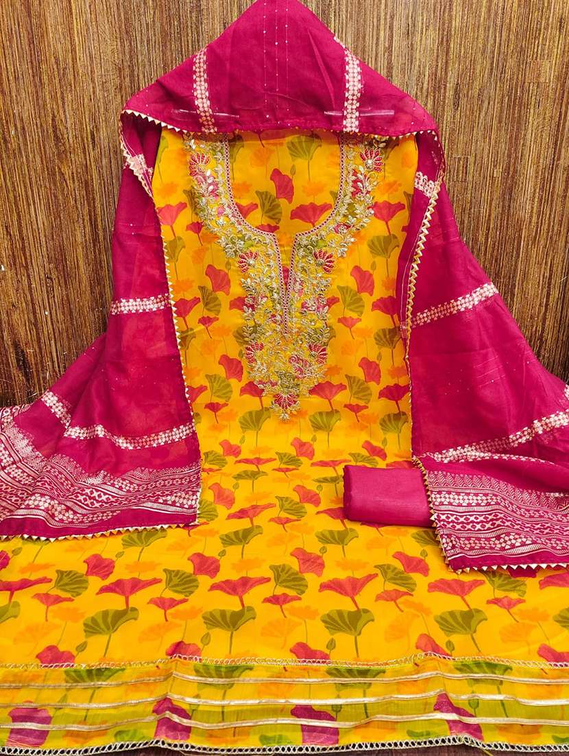 women floral embroidered unstitched suit set - 22086688 -  Standard Image - 1