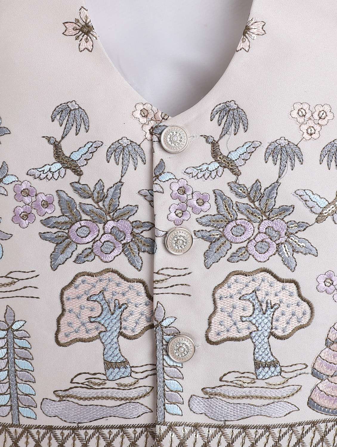 boys embroidered shirt and trouser with wasitcoat set - 22086691 -  Standard Image - 4