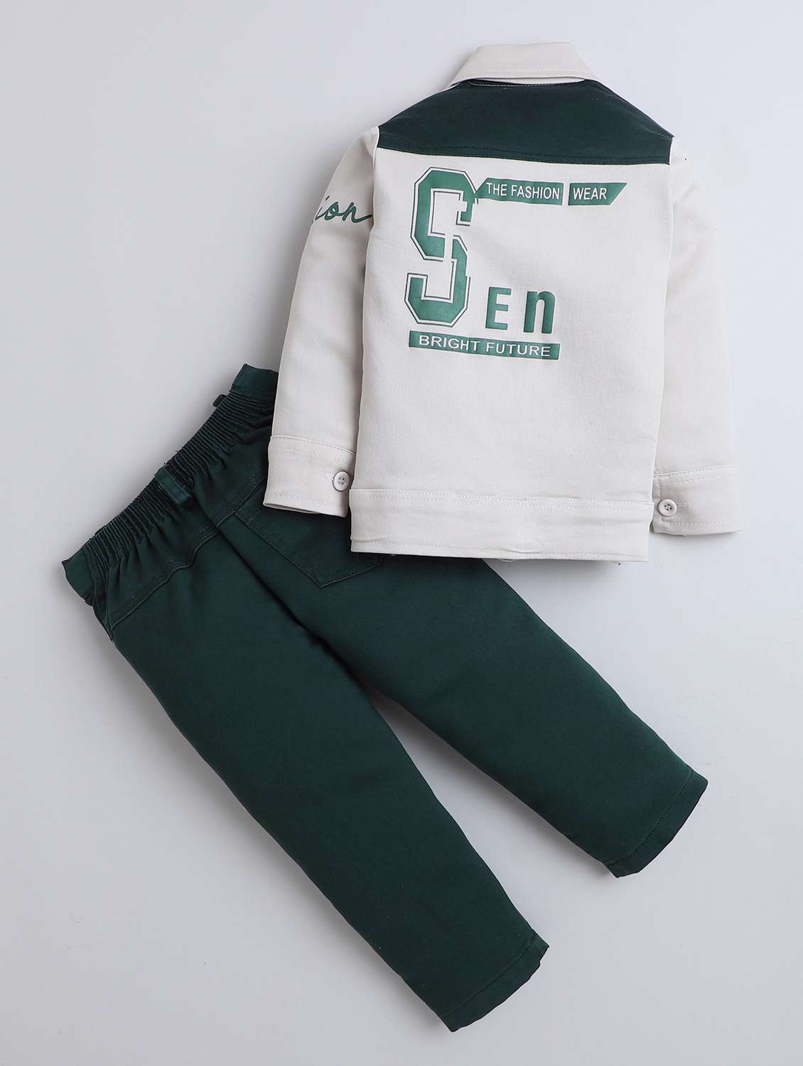 boys printed t-shirt and trouser with jacket set - 22086694 -  Standard Image - 1