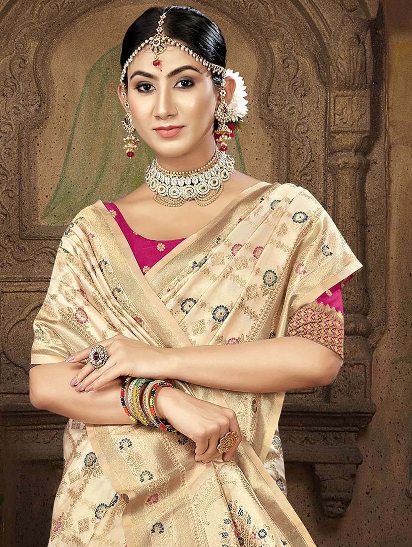 women self design banarasi saree with blouse - 22086701 -  Standard Image - 1