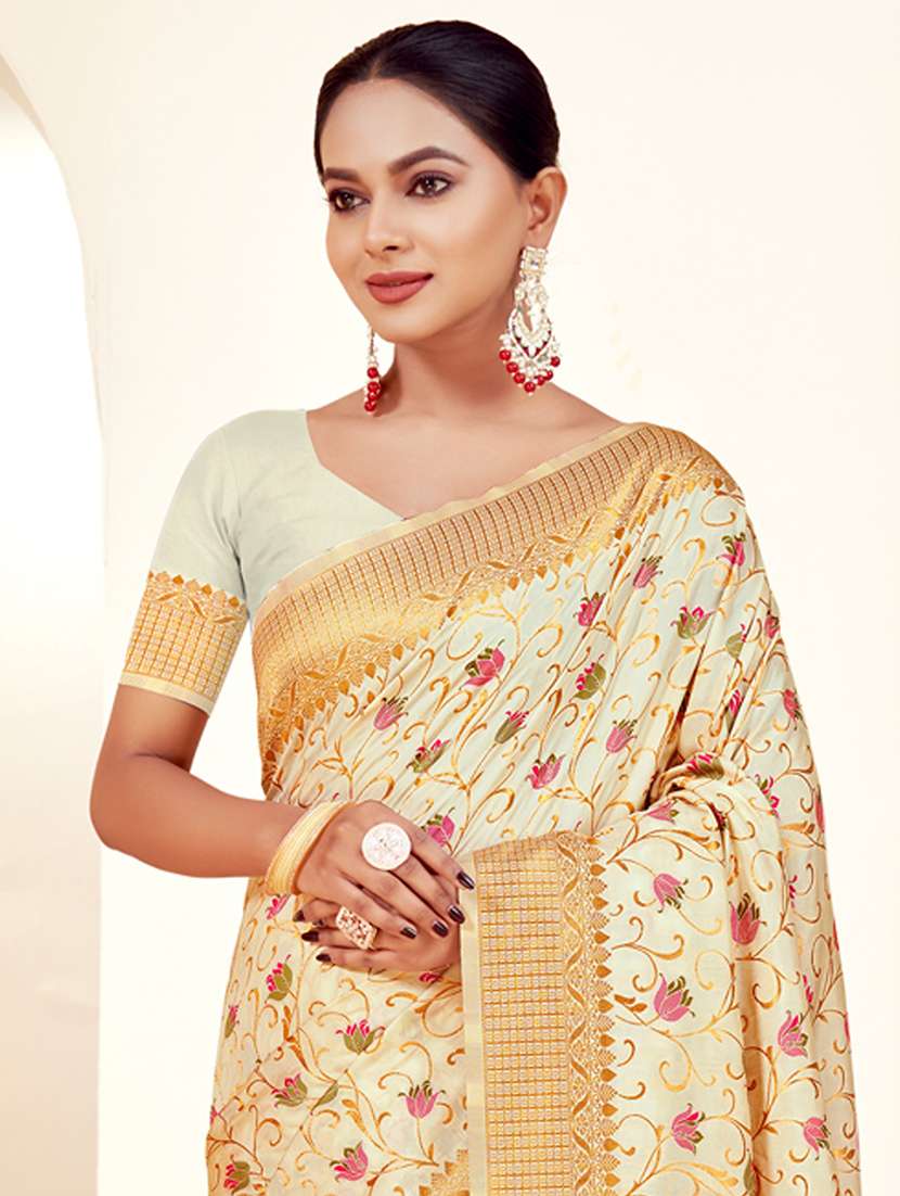 women self design banarasi saree with blouse - 22086711 -  Standard Image - 1
