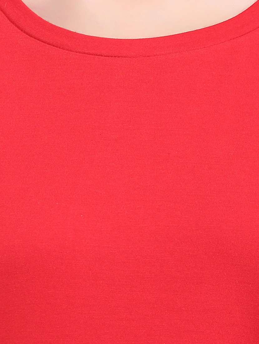 women plus size solid short sleeve a-line dress - 22086769 - Standard Image - 4