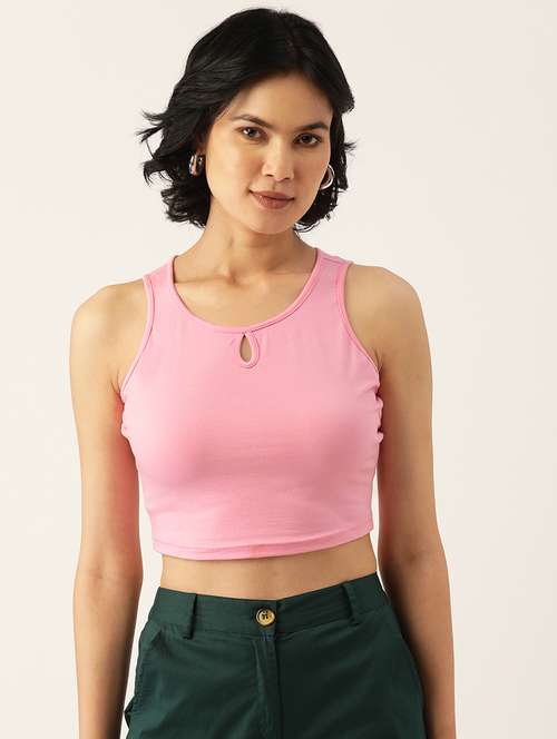 women solid sleeveless tank top - 22086823 -  Standard Image - 0