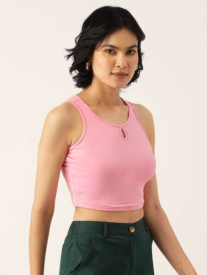 women solid sleeveless tank top - 22086823 -  Standard Image - 1