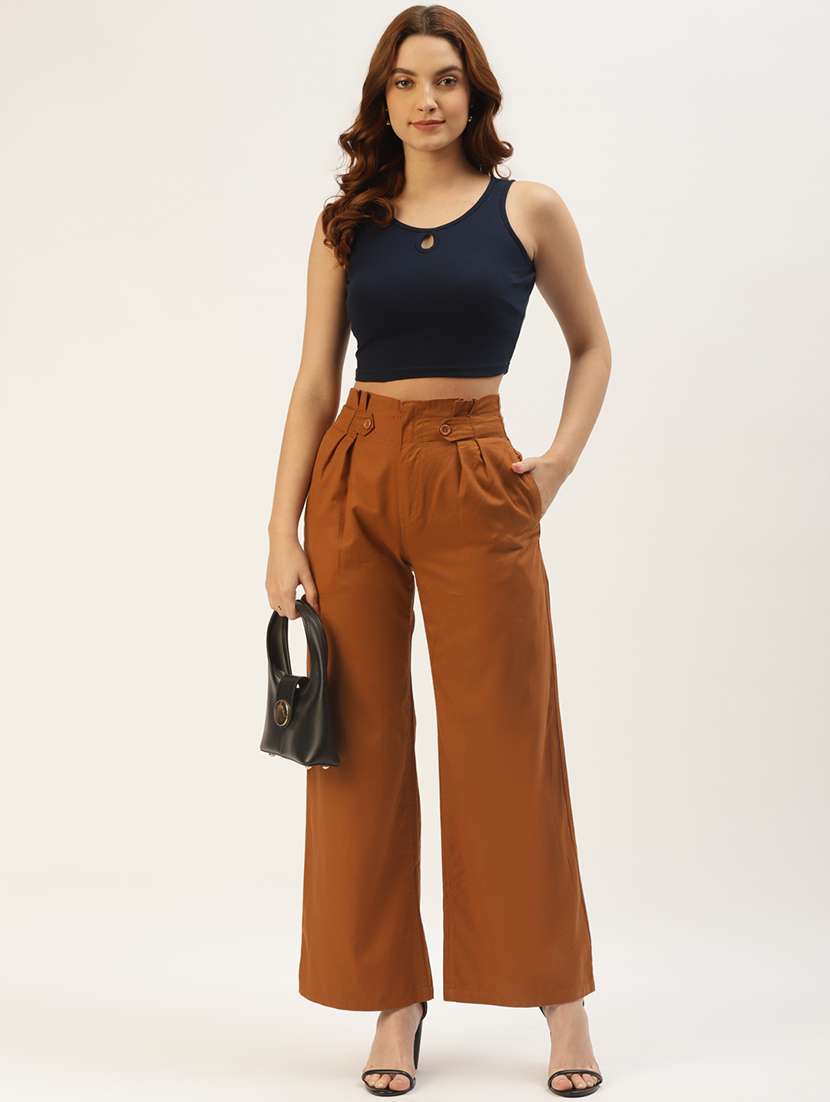 women solid sleeveless tank crop top - 22086825 -  Standard Image - 4