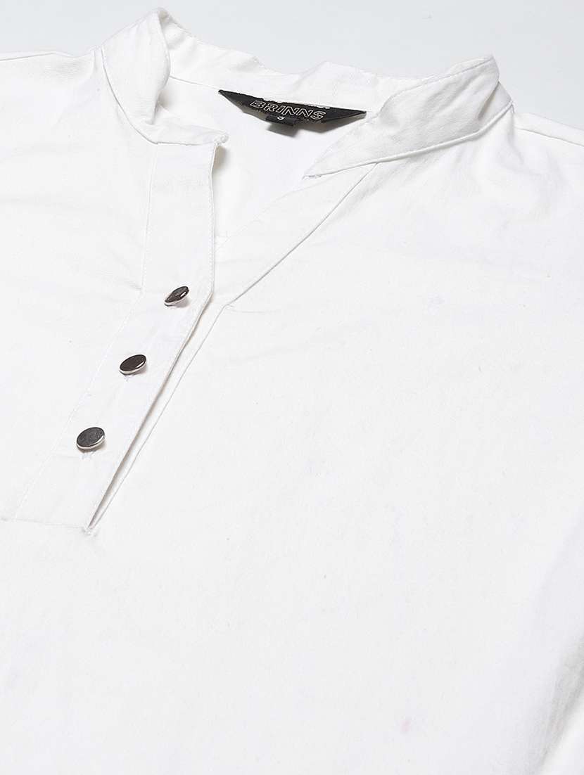 women solid roll-up sleeve regular top - 22086842 -  Standard Image - 4