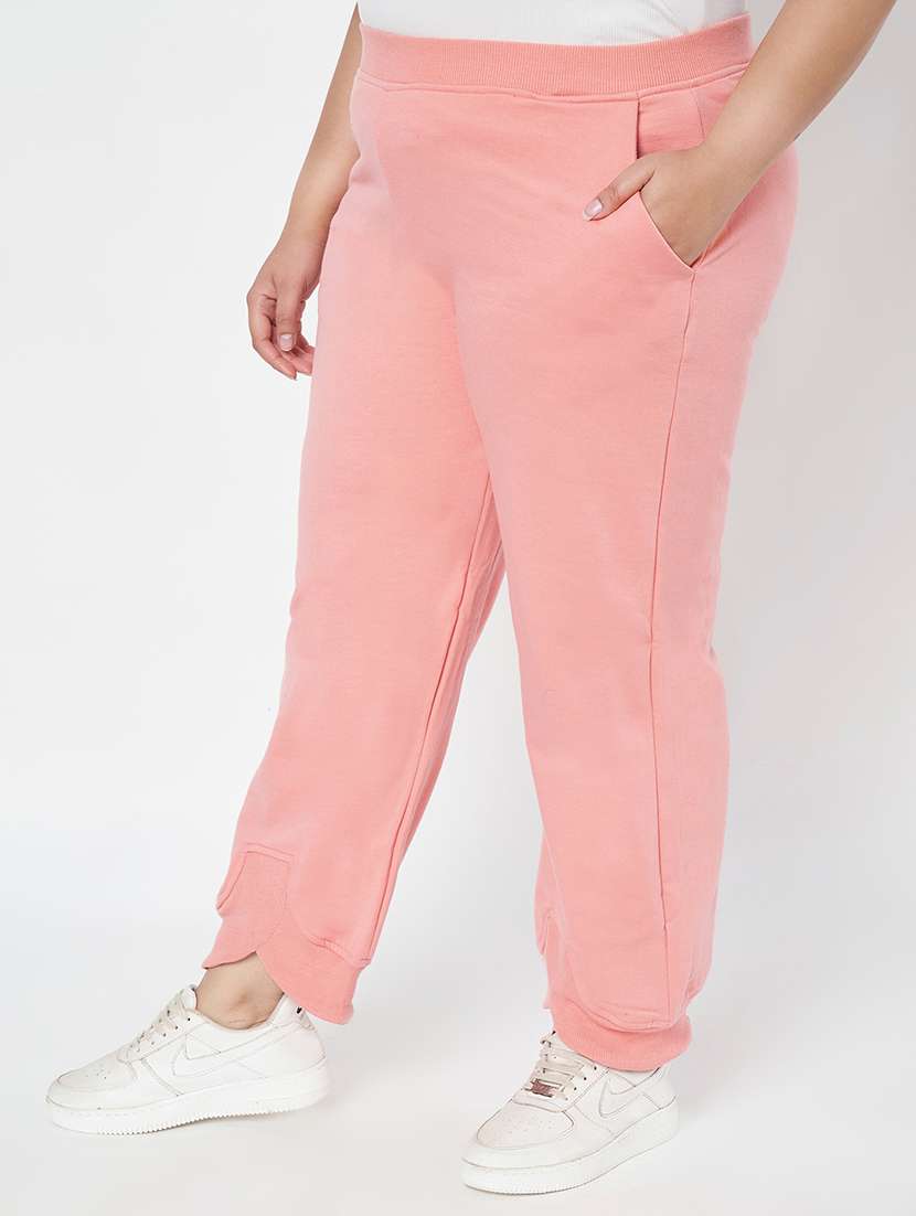 women plus size solid mid rise jogger - 22086856 -  Standard Image - 1