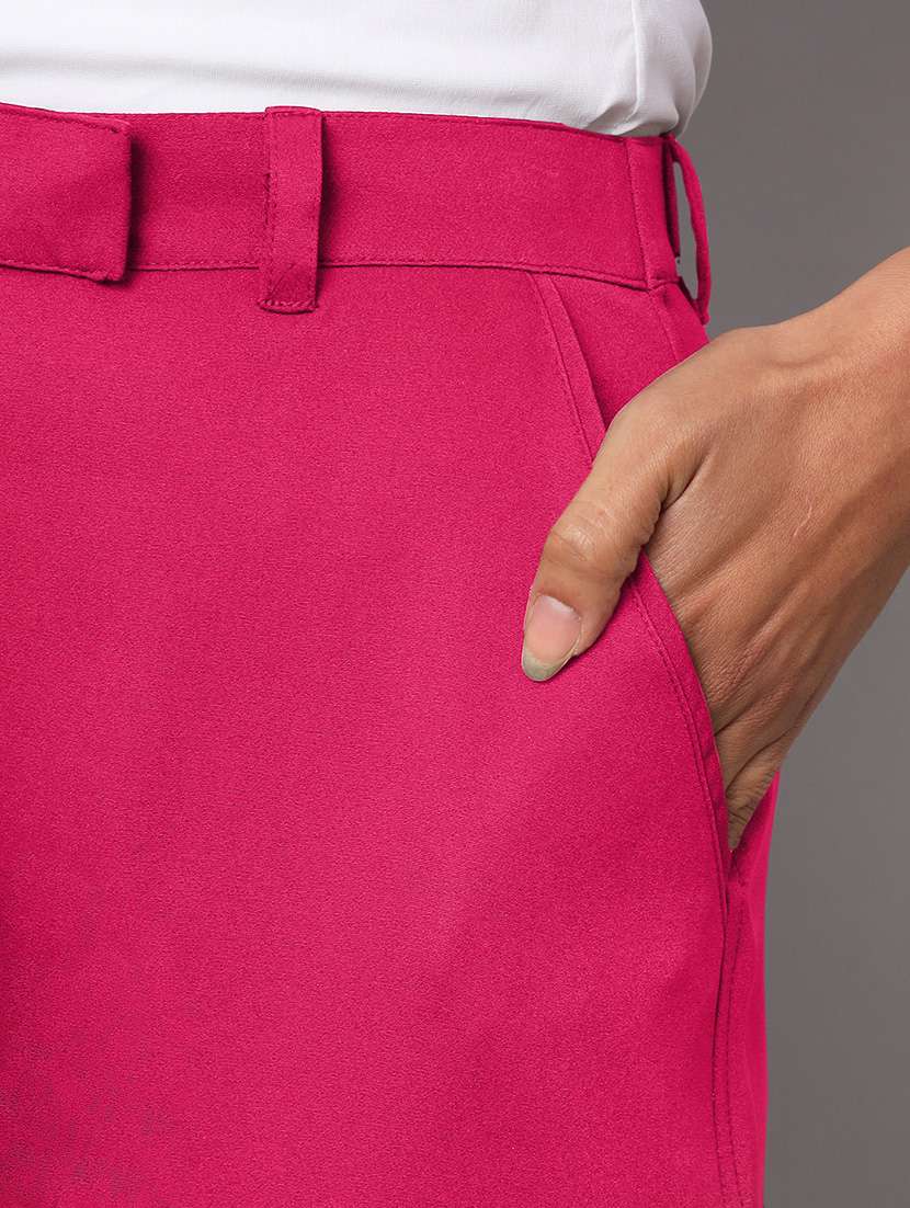 women solid high rise cigarette pants - 22086869 -  Standard Image - 6