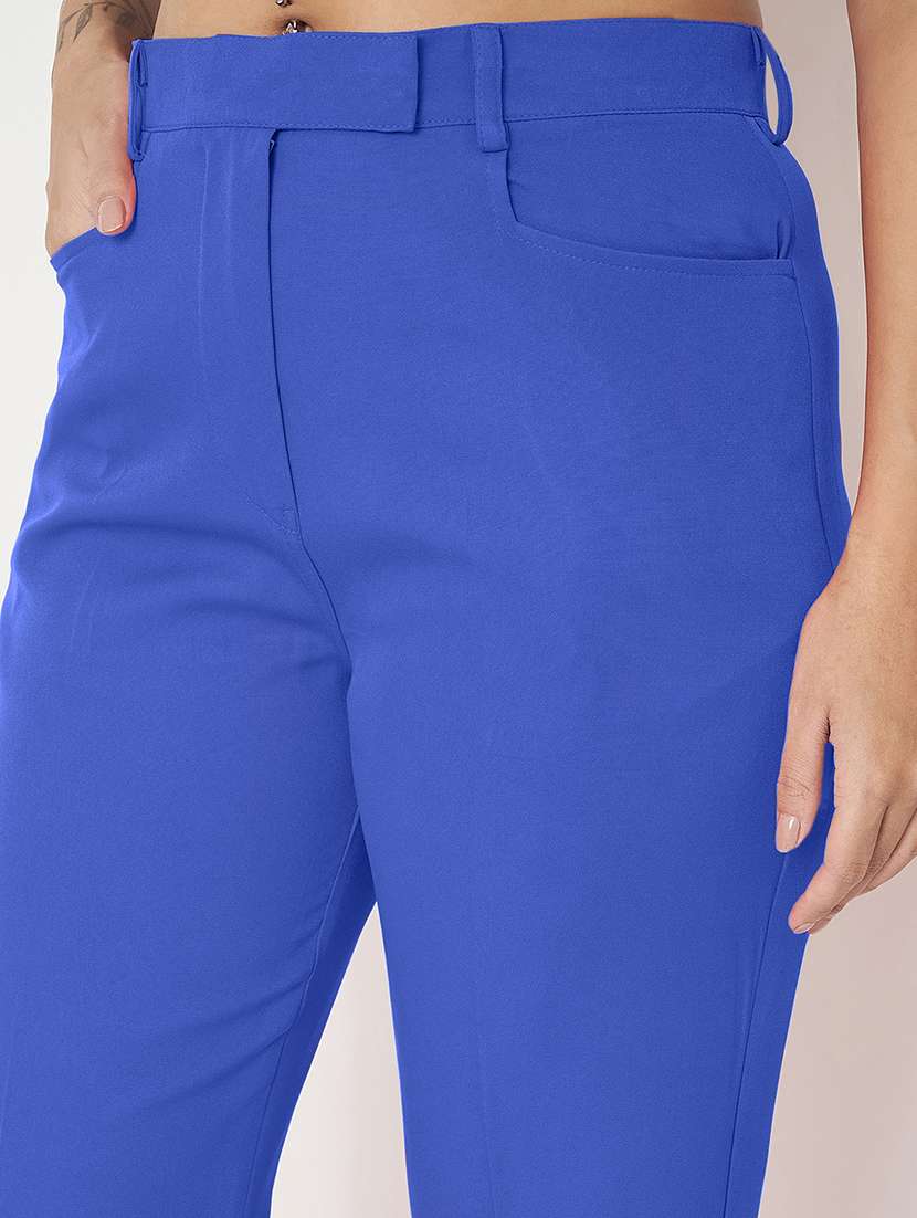 women solid high rise bootcut trouser - 22086874 -  Standard Image - 6