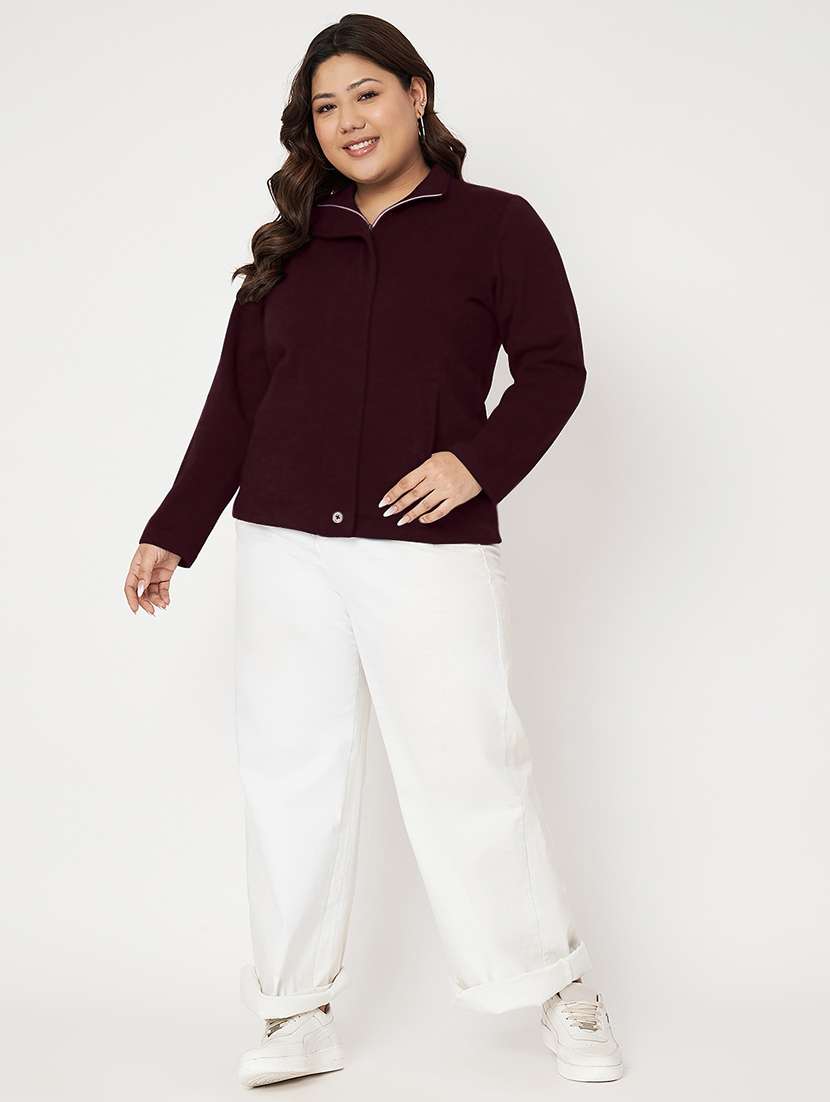 women plus size solid long sleeve sweatshirt - 22086876 -  Standard Image - 4