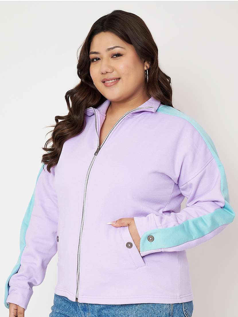 women plus size solid long sleeve sweatshirt - 22086883 -  Standard Image - 1