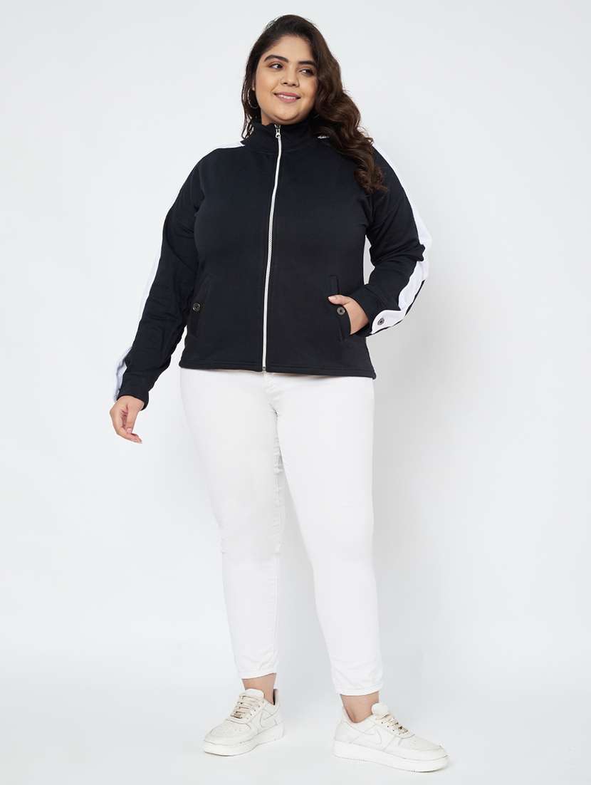 women plus size tapered long sleeve sweatshirt - 22086884 -  Standard Image - 4