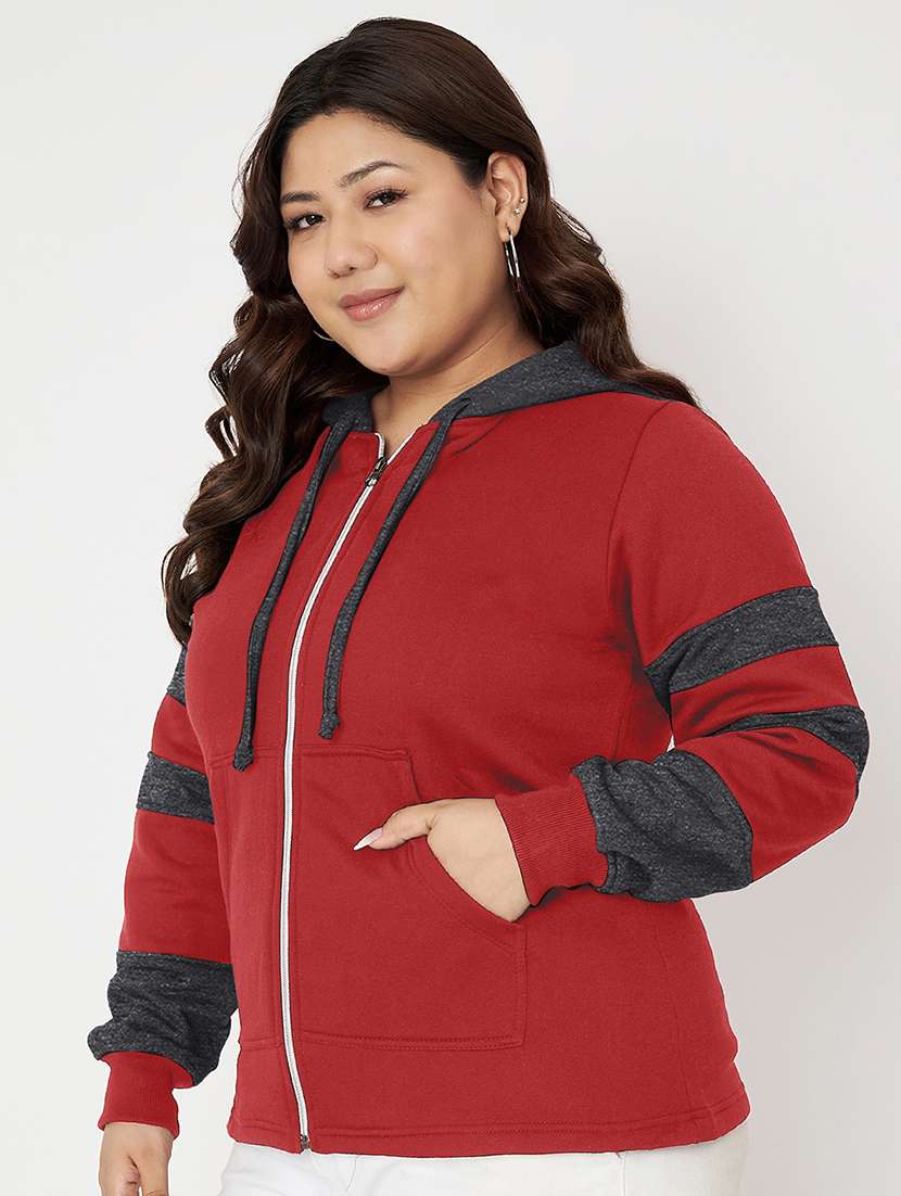 women plus size long sleeve hooded sweatshirt - 22086888 -  Standard Image - 1