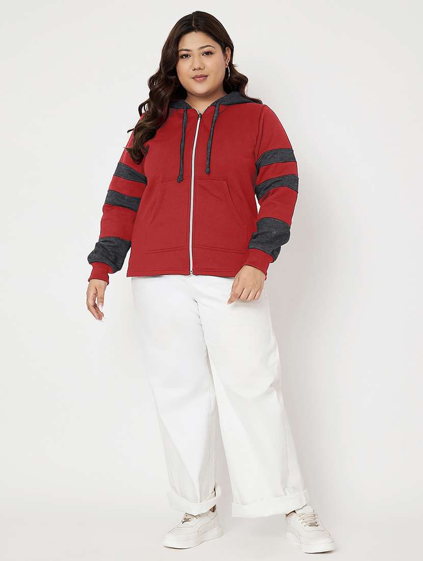 women plus size long sleeve hooded sweatshirt - 22086888 -  Standard Image - 4