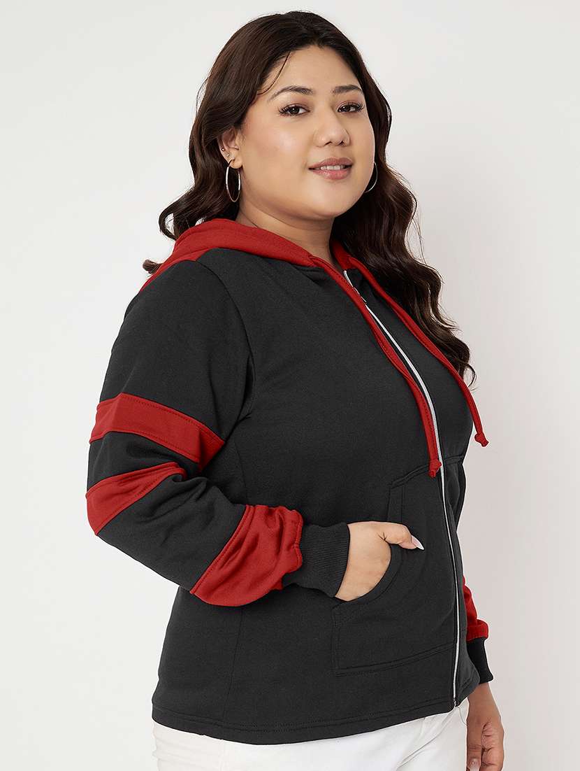 women plus size long sleeve hooded sweatshirt - 22086890 -  Standard Image - 1
