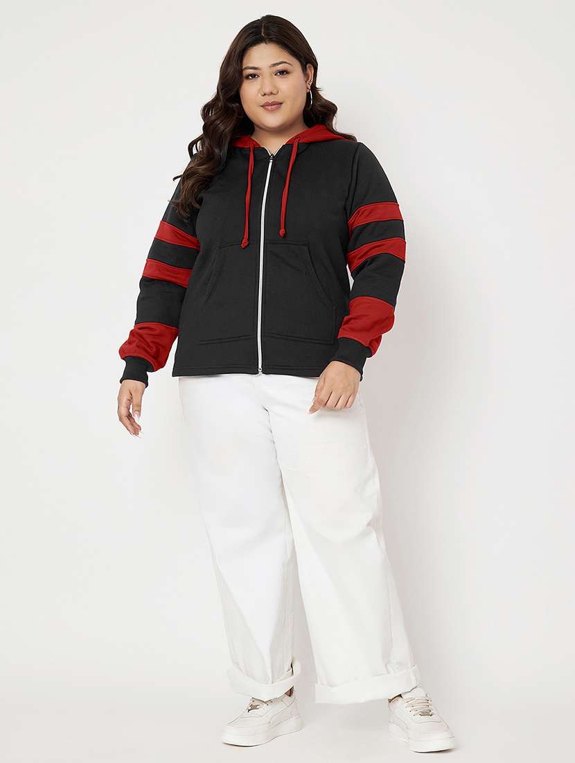 women plus size long sleeve hooded sweatshirt - 22086890 -  Standard Image - 4
