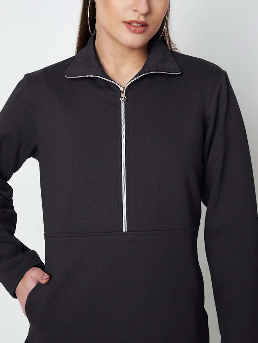 women solid long sleeve sweatshirt - 22086894 -  Standard Image - 6