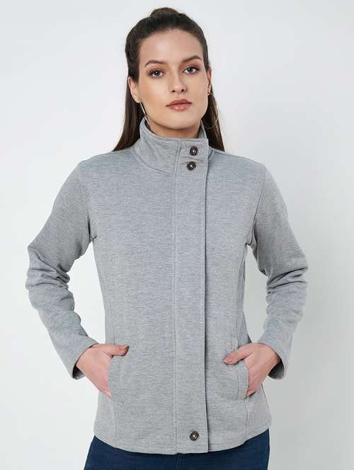 women solid long sleeve sweatshirt - 22086915 -  Standard Image - 0