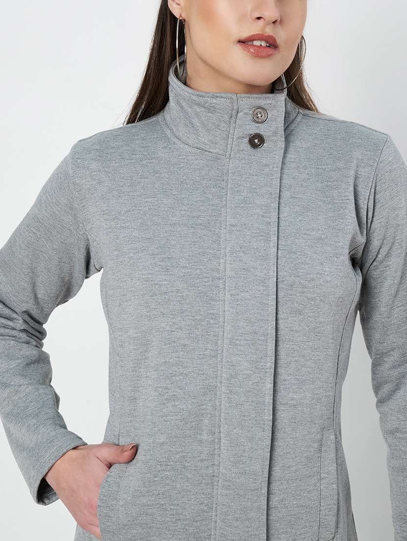 women solid long sleeve sweatshirt - 22086915 -  Standard Image - 6